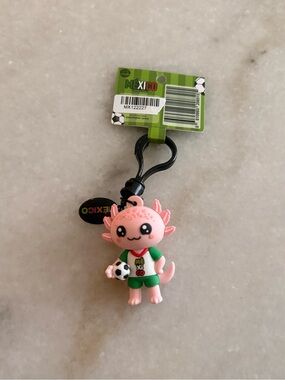 Mexico Soccer Axolotl Keychain bag charm Pink & Green fifa World Cup 2026
